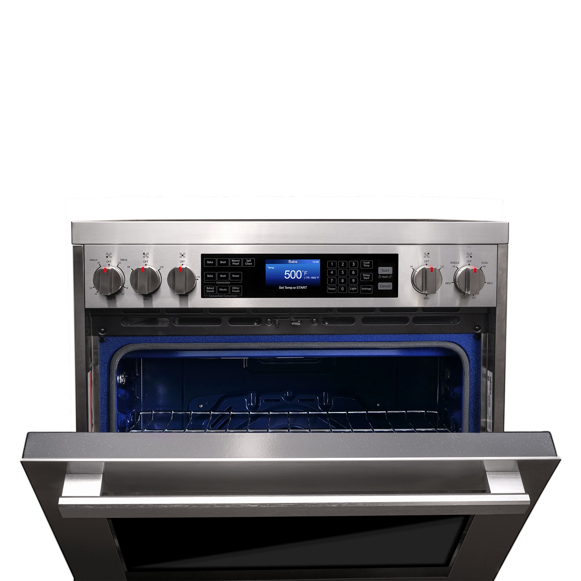Cosmo Commercial-Style 30 in 5 cu. ft. Single Oven Electric Range in Stainless Steel with 7 Function Convection Oven
