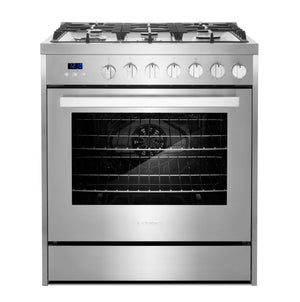 Cosmo 30 in. 5.0 cu. ft. Single Oven Gas Range in Stainless Steel with 5 Burner Cooktop and Heavy Duty Cast Iron Grates