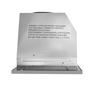 Cosmo 30 in. 380 CFM Ducted Insert Range Hood with Push Button Controls LED Lights and Permanent Filters in Stainless Steel