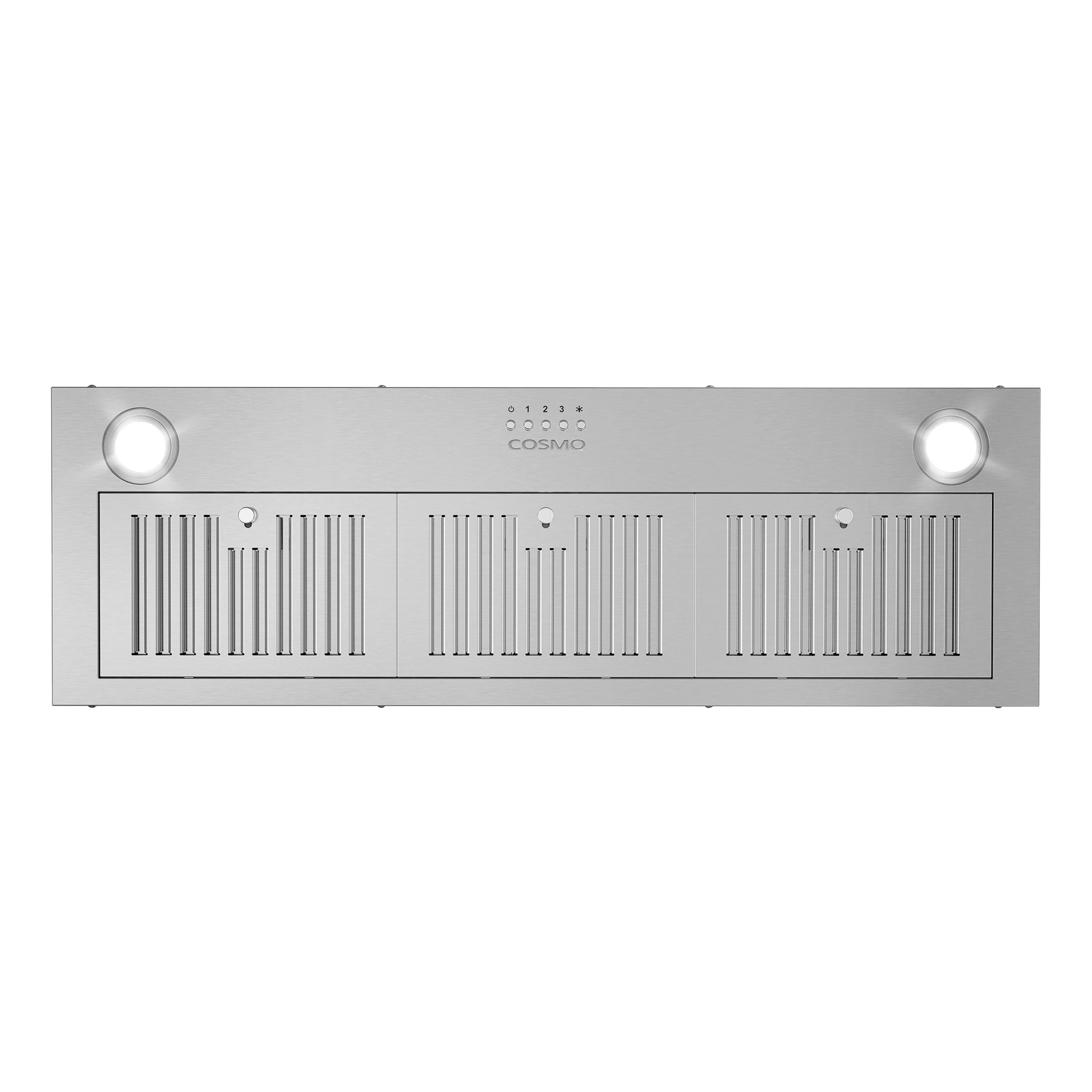 Cosmo 36 in. 380 CFM Ducted Insert Range Hood with Push Button Controls LED Lights and Permanent Filters in Stainless Steel