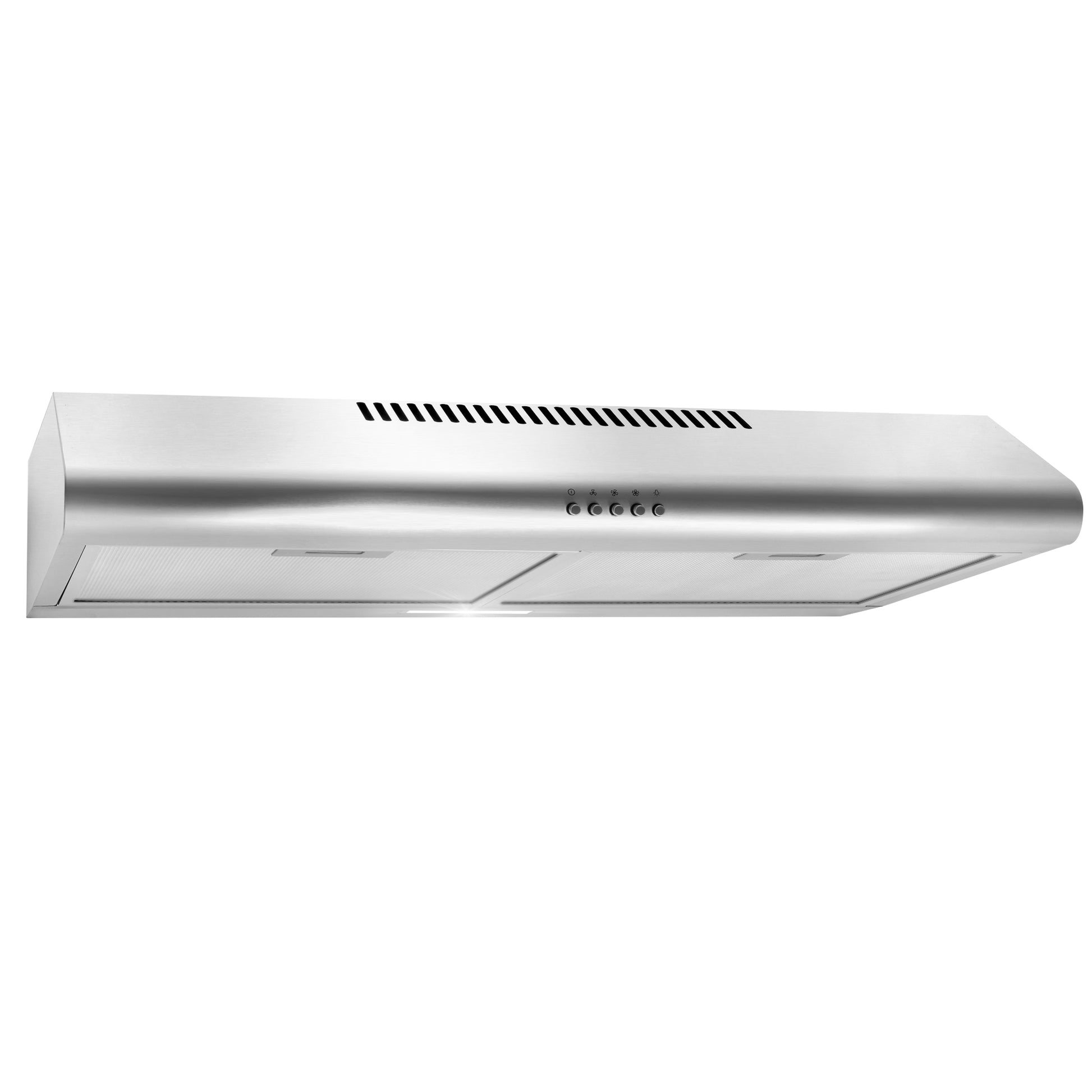Cosmo 5MU30 30 in. Stainless Steel Under Cabinet Range Hood with Ducted / Ductless Convertible Duct, Slim Kitchen Stove Vent