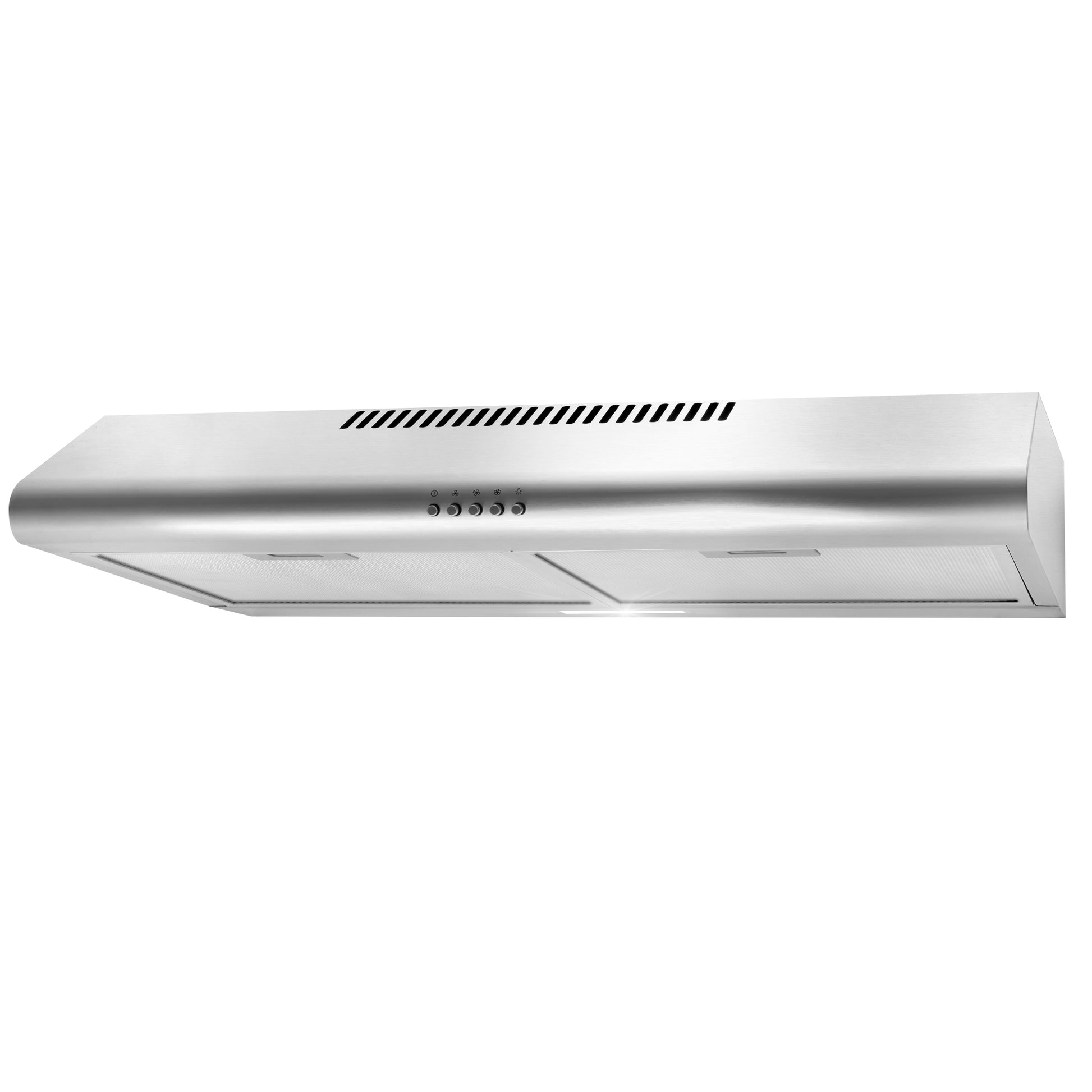 Cosmo 5MU30 30 in. Stainless Steel Under Cabinet Range Hood with Ducted / Ductless Convertible Duct, Slim Kitchen Stove Vent