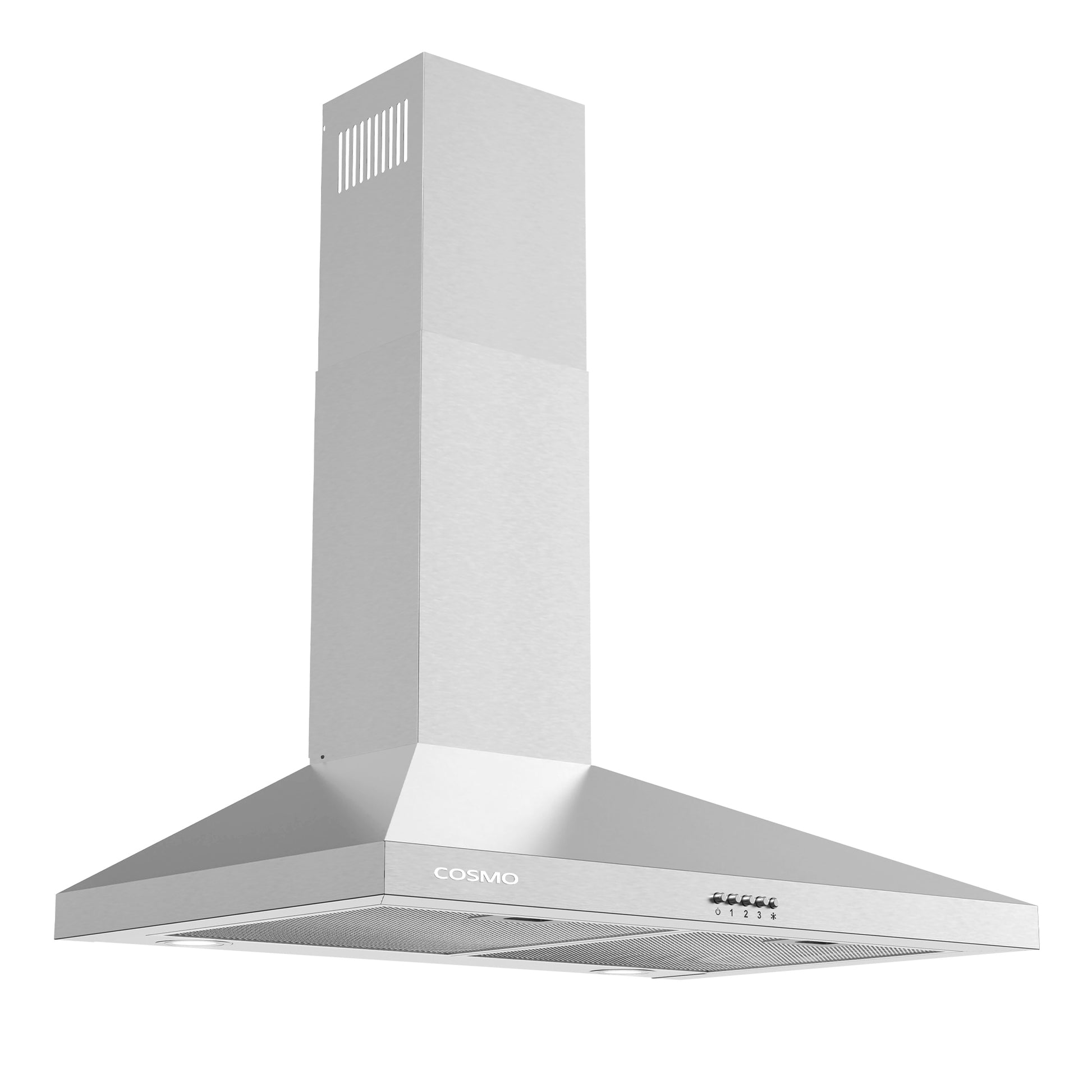 Cosmo 30 in. Ducted Wall Mount Range Hood with LED Lighting and Reusable Filters  in Stainless Steel 250 CFM