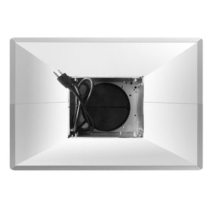 Cosmo 36 in. Stainless Steel Ducted Island Range Hood with 380 CFM, 3-Speed Fan, Permanent Filters, LED Lights