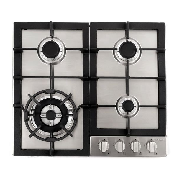 Cosmo 24 in. Gas Cooktop with 4 Sealed Burners in Stainless Steel