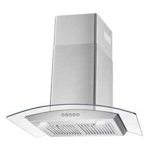 Cosmo 30 in. Stainless Steel Ductless Wall Mount Range Hood with LED Lighting and Carbon Filter Kit 380 CFM