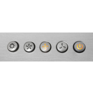 Cosmo 36 in. Stainless Steel  Ducted Wall Mount Range Hood with LED Lighting and Permanent Filters 380 CFM