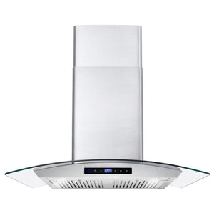 Cosmo 30 in. Stainless Steel Ducted Wall Mount Range Hood with Touch Controls, LED Lighting and Permanent Filters 380 CFM