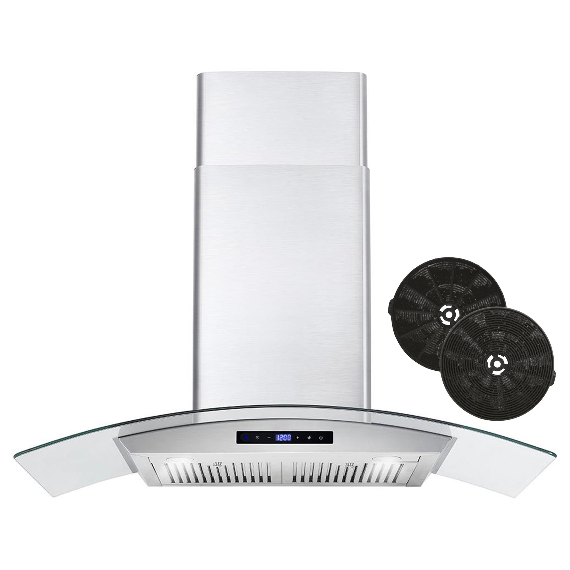 Cosmo 36 in. Stainless Steel Ducted Wall Mount Range Hood with Touch Controls 380 CFM