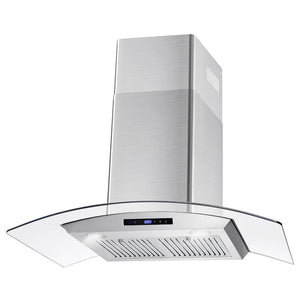 Cosmo 36 in. Stainless Steel Ducted Wall Mount Range Hood with Touch Controls 380 CFM
