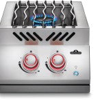 NAPOLEON  BUILT-IN 700 SERIES INLINE DUAL RANGE TOP BURNER WITH STAINLESS STEEL COVER BIB12RTPSS