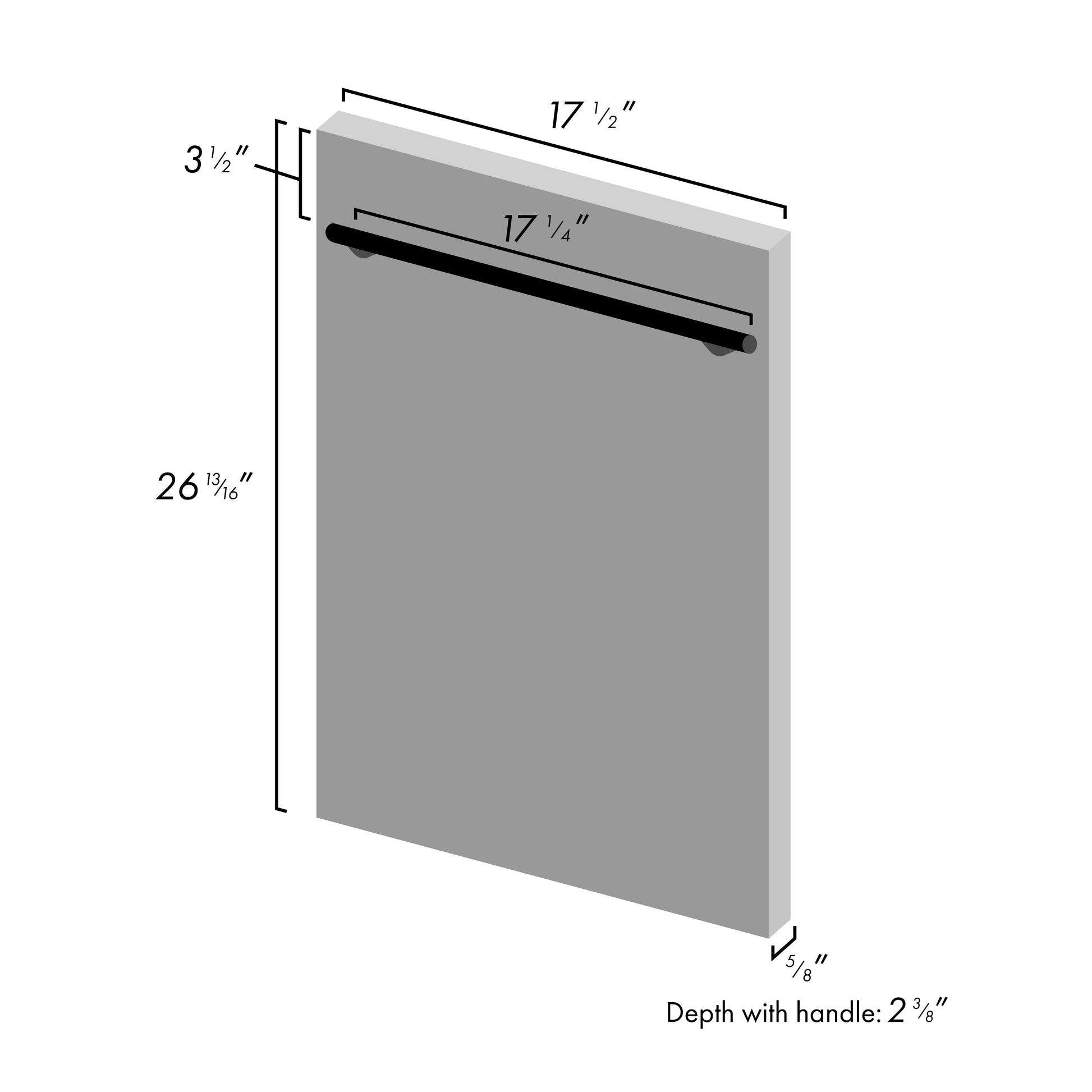 ZLINE 18" Compact Top Control Dishwasher - Matte Black Panel, Modern Handle