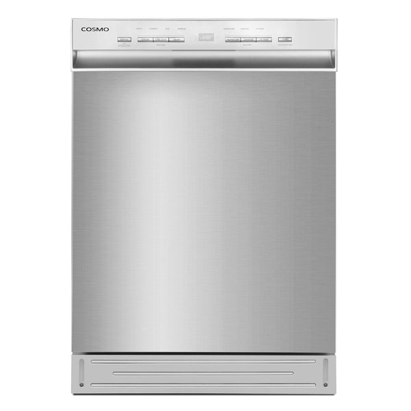 Cosmo 24 in. Front Control Built-In Tall Tub Dishwasher in Stainless Steel Fingerprint Resistant