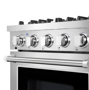 Cosmo 24 in. Stainless Steel Slide-In Freestanding Gas Range with 4 Sealed Burners, Cast Iron Grates, 3.73 cu. ft. Capacity Convection Oven