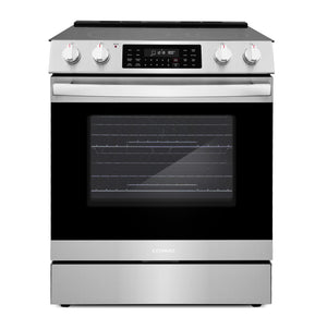 Cosmo Commercial Style 30 in. 6.3 cu. ft. Electric Range in Stainless Steel with 5 Burner Glass Cooktop and Self Clean Air Fry Oven