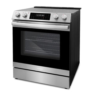 Cosmo Commercial Style 30 in. 6.3 cu. ft. Electric Range in Stainless Steel with 5 Burner Glass Cooktop and Self Clean Air Fry Oven