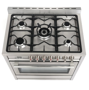 Cosmo Commercial-Style 36 in. 3.8 cu. ft. Single Oven Dual Fuel Range in Stainless Steel with 8 Function Convection Oven