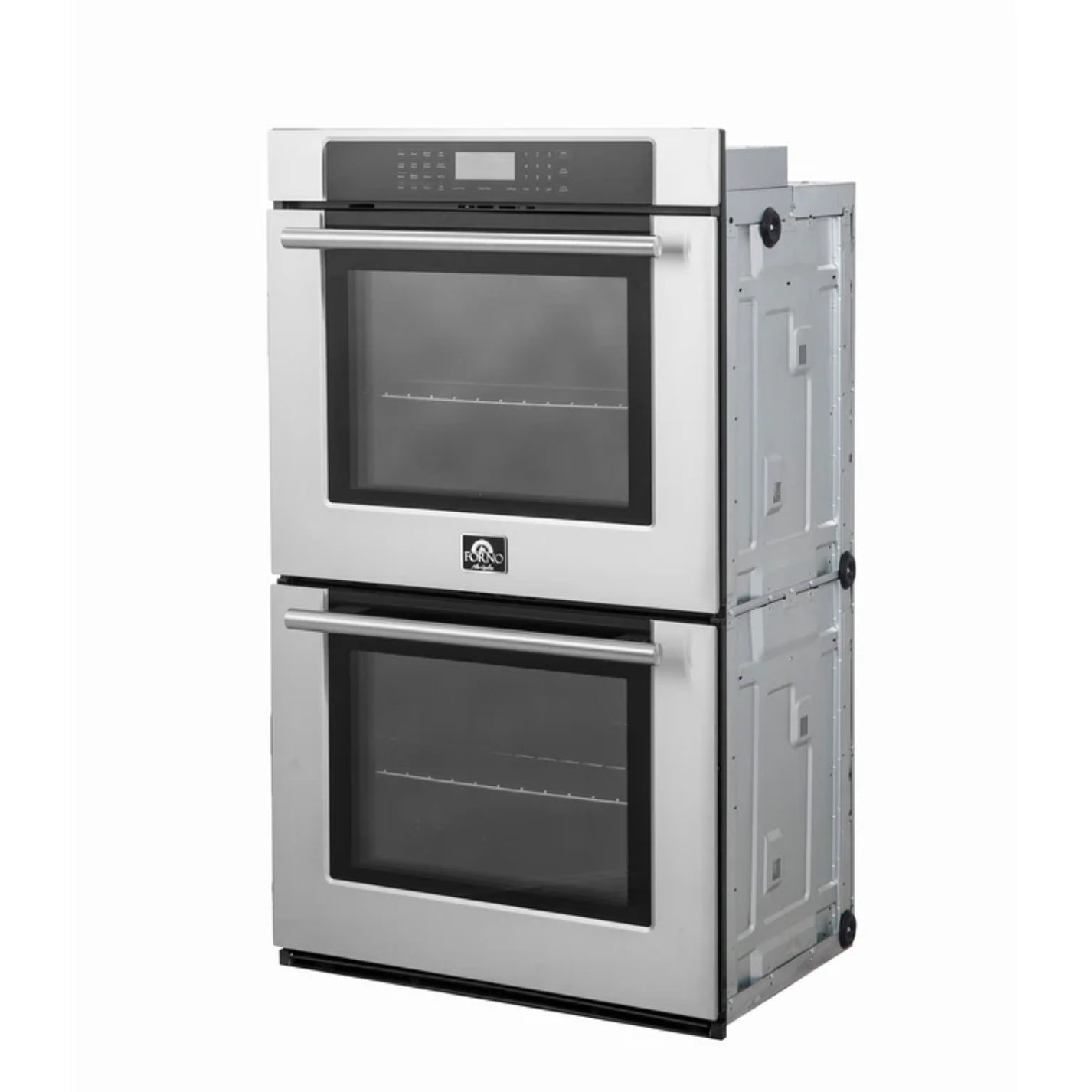 Forno 30" Built-In Double Wall Oven In Stainless Steel, Auto Cooking And Steam Cleaning, FBOEL1365-30