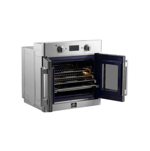 Forno Gallico 30 in. French Door Electric Wall Oven Stainless Steel, Air Fry & Sous Vide, FBOEL1371-30