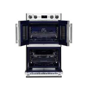 Forno Gallico 30 in. French Door Electric 7.36 cu.ft. Double Wall Oven with Convection, Air Fry & Sous Vide, Stainless Steel, FBOEL1388-30