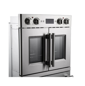 Forno Gallico 30 in. French Door Electric 7.36 cu.ft. Double Wall Oven with Convection, Air Fry & Sous Vide, Stainless Steel, FBOEL1388-30