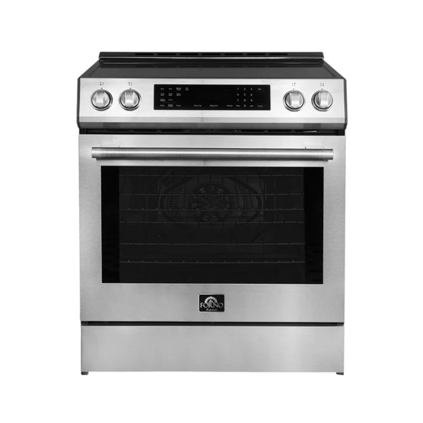 Forno Espresso Donatello 30-inch Slide-In Induction Range in Stainless Steel, 4 Elements, FFSIN0905-30