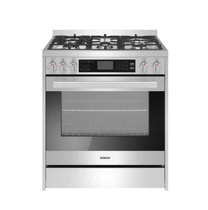 Robam G517K 30” Chef’s Favorite Convection Freestanding Gas Range, 5 Sealed Aluminum Burners w/Cast Iron rates (Wok Grate Included), 5 Cu. Ft. Oven with Blue Interior, 6 Cooking Modes G517K