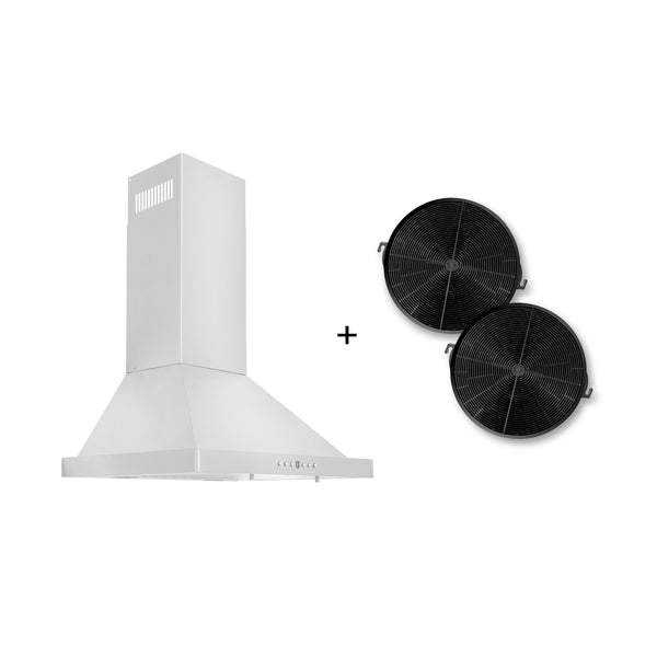ZLINE 24" Recirculating Wall Mount Range Hood - Stainless Steel with Charcoal Filters