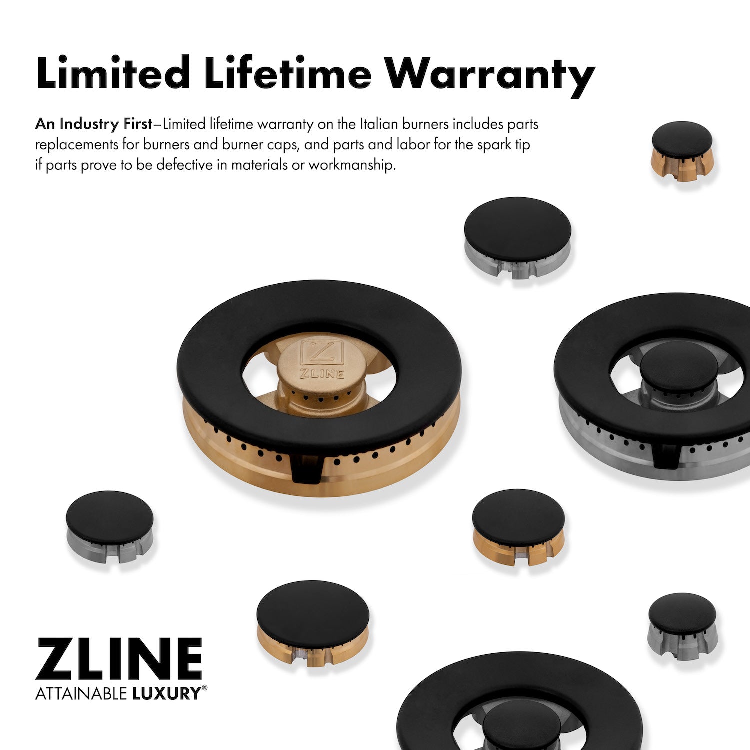 ZLINE 24" Professional Dual Fuel Range - Black Stainless Steel