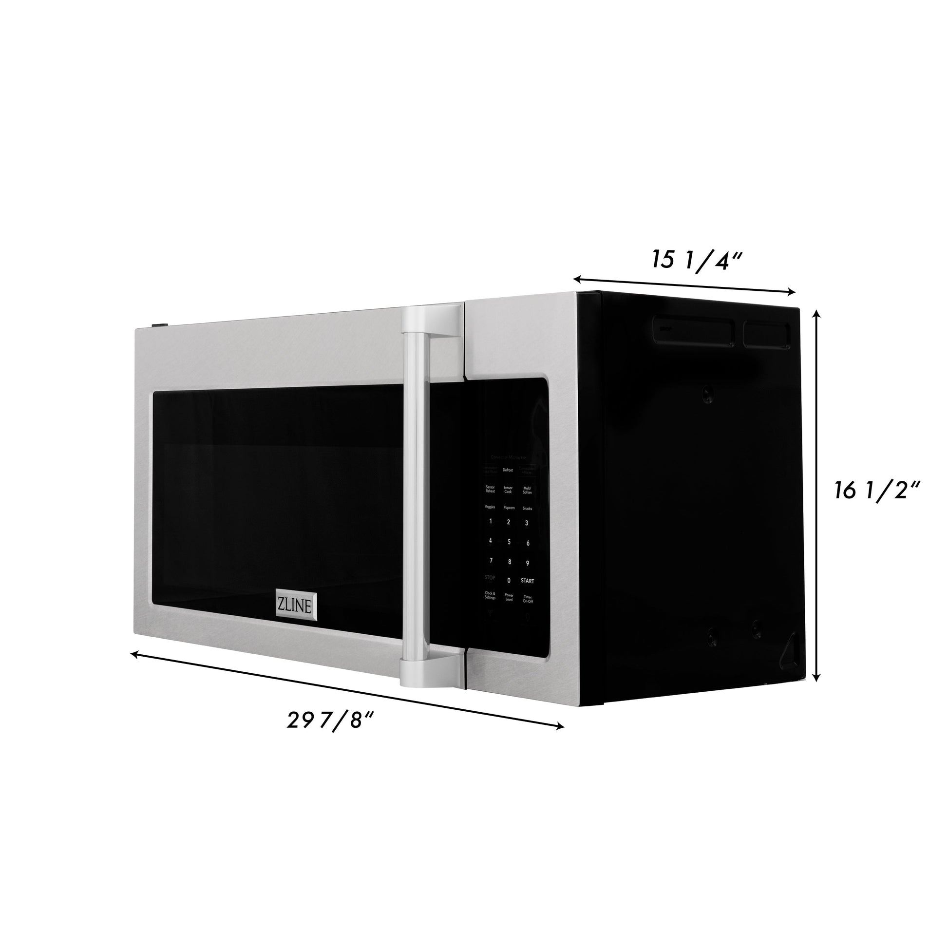 ZLINE 30" Over the Range Convection Microwave Oven with Traditional Handle - Color Options