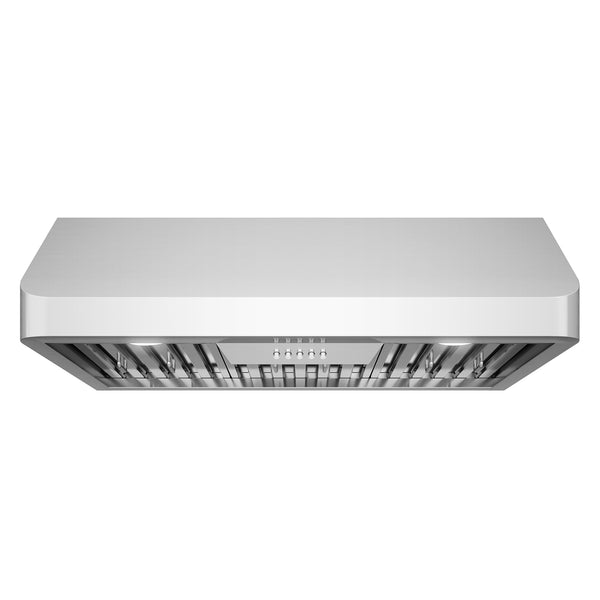 Cosmo 30 in. Stainless Steel Ducted Under Cabinet Range Hood with Push Button Controls 500 CFM