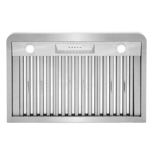 Cosmo QB90 36 in. Stainless Steel Under Cabinet Range Hood with Push Button Controls, Permanent Filters, LED Lights, Convertible