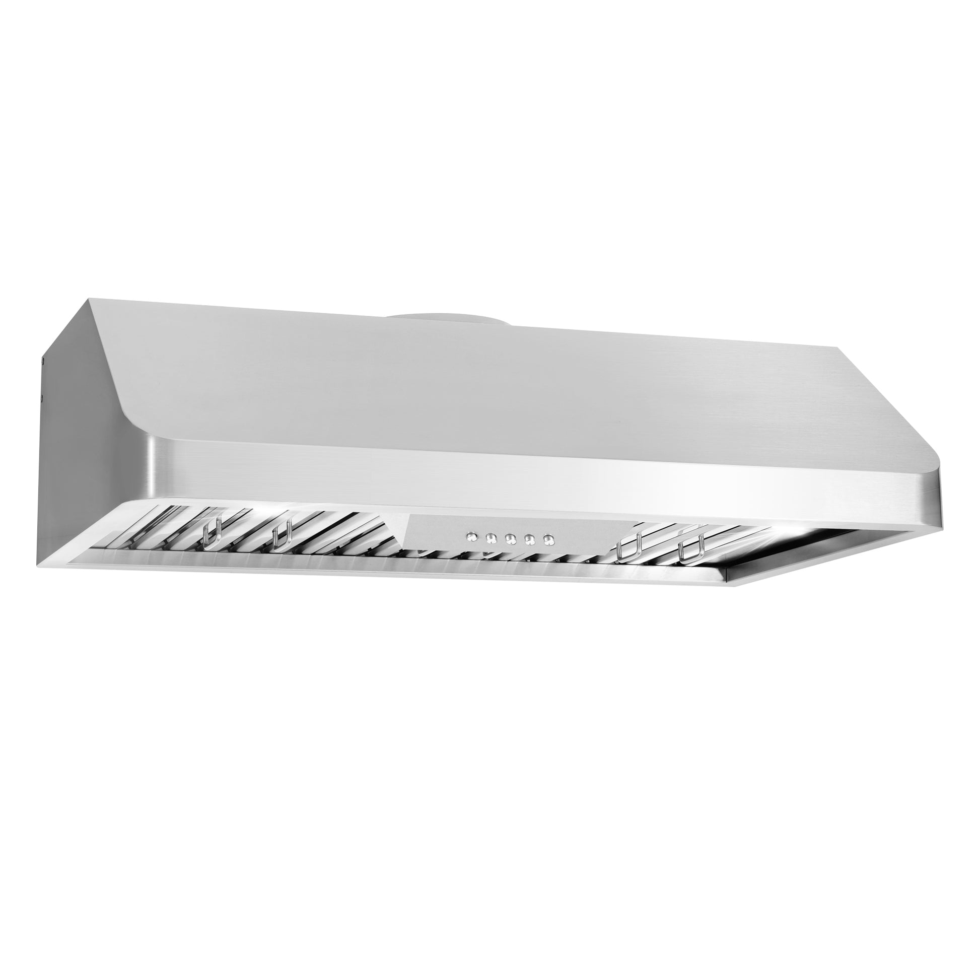 Cosmo QB90 36 in. Stainless Steel Under Cabinet Range Hood with Push Button Controls, Permanent Filters, LED Lights, Convertible