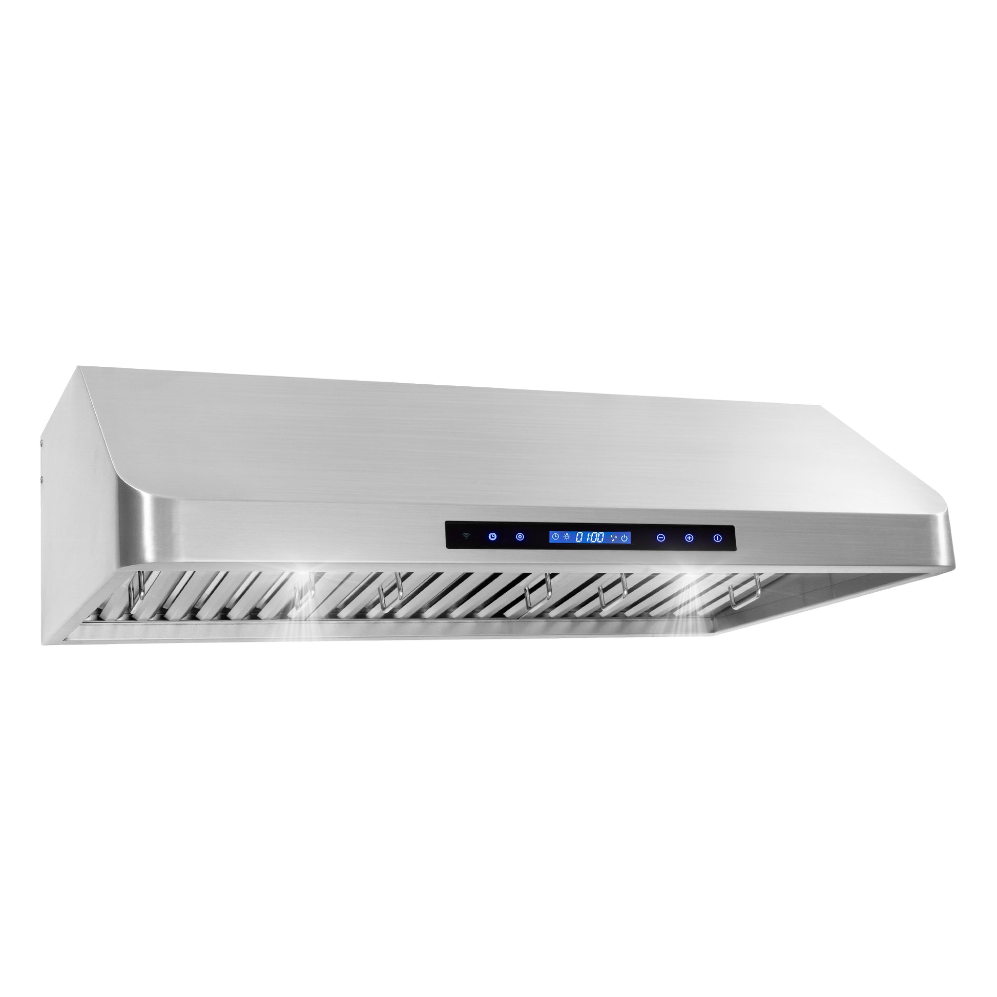 Cosmo 36 in. Stainless Steel Ducted Under Cabinet Range Hood with Touch Display, LED Lighting and Permanent Filters 500 CFM