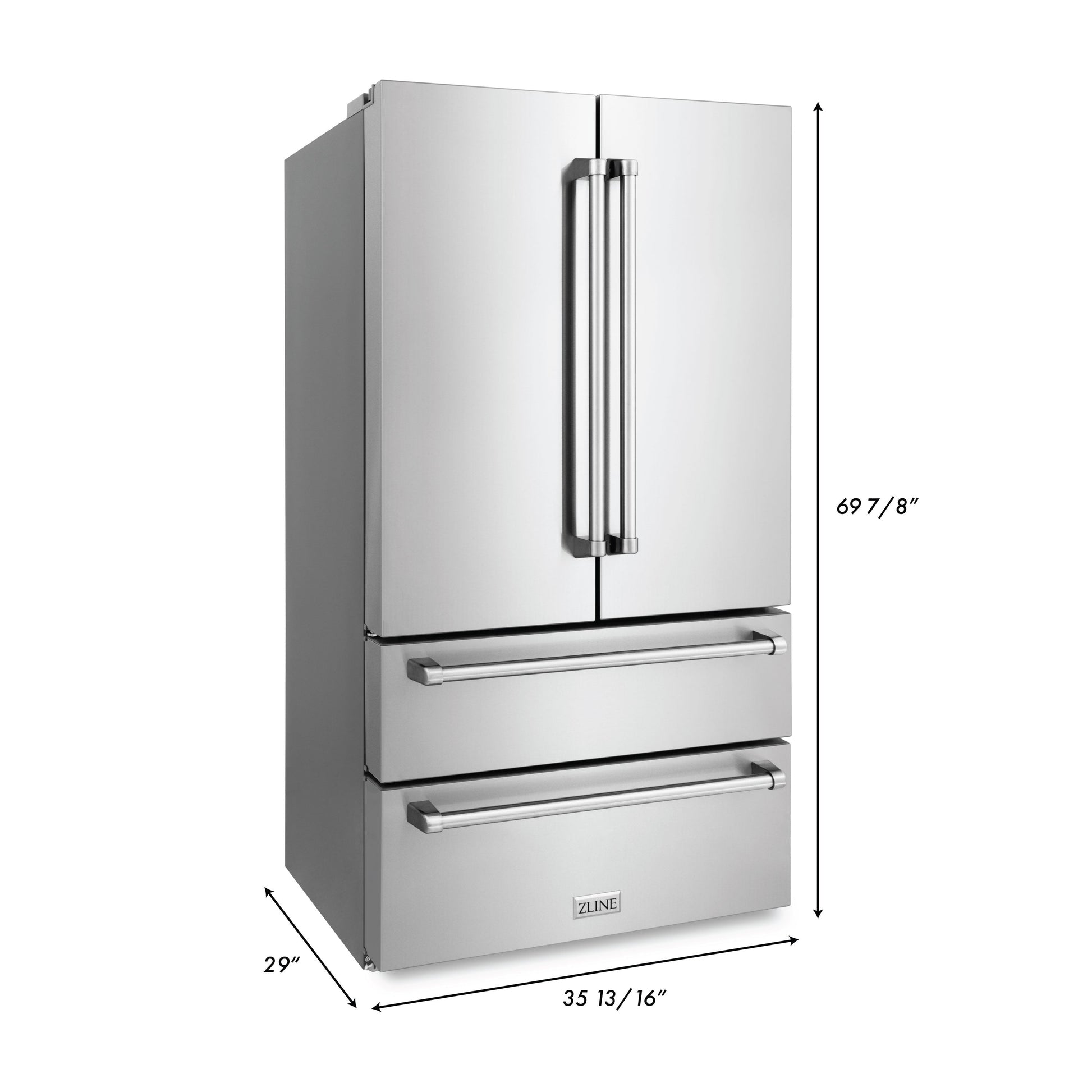 ZLINE 5-Appliance Kitchen Package with Refrigeration, 30" Stainless Steel Rangetop, 30" Range Hood, 30" Single Wall Oven, and 24" Tall Tub Dishwasher