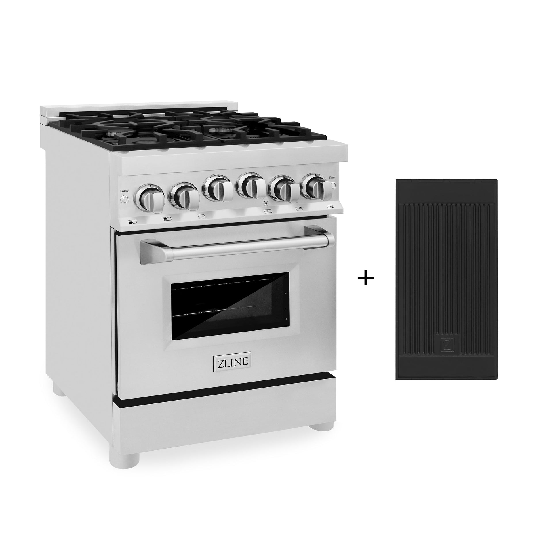 ZLINE 24" Gas Oven and Cooktop Range with Griddle - Stainless Steel