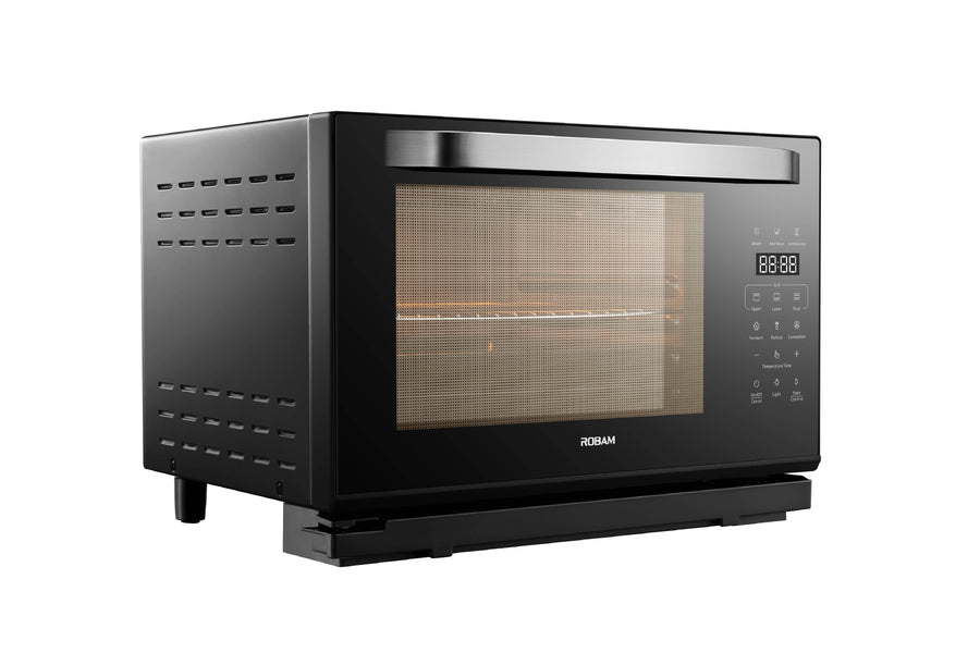   ROBAM Portable Steam Oven 6-Slice Black Convection Toaster Oven with Rotisserie (1550-Watt) CT761