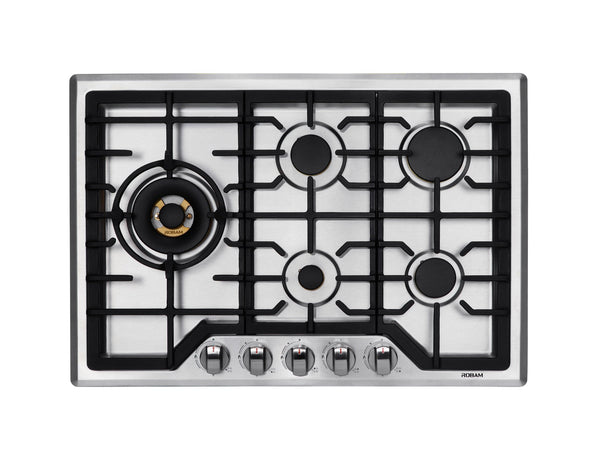 ROBAM  G Model 30-in 5 Burners Stainless Steel Gas Cooktop G513