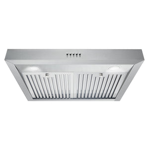 Cosmo 30 in. Stainless SteelDucted Under Cabinet Range Hood with LED Lighting and Permanent Filters 380 CFM