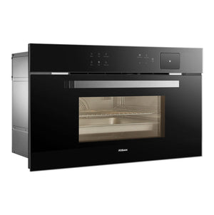 ROBAM  30-in Air Fry Convection European Element Single Electric Wall Oven (Black Glass) CQ762