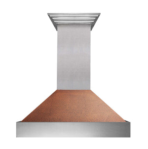 ZLINE DuraSnow Stainless Steel Range Hood - Hand Hammered Copper Shell