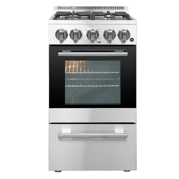 Forno Lamazze 20-inch Gas Range, 4 Sealed Burners,2.05 cu. ft. Oven, FFSGS6265-20