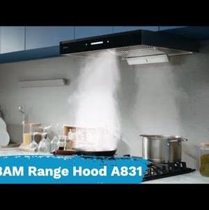 ROBAM  30-in Stainless Steel Convertible Wall-Mounted Range Hood with Charcoal Filter A831