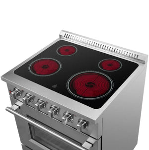 Forno Galiano 30-inch Freestanding Electric Range Stainless Steel, 4 Elements, FFSEL6083-30