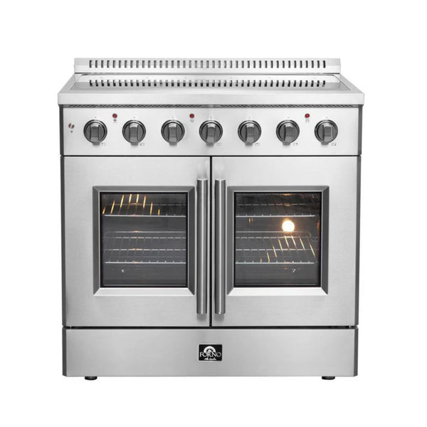 Forno Galiano 36-inch French Door Electric Range Stainless Steel, 5 Elements, FFSEL6917-36
