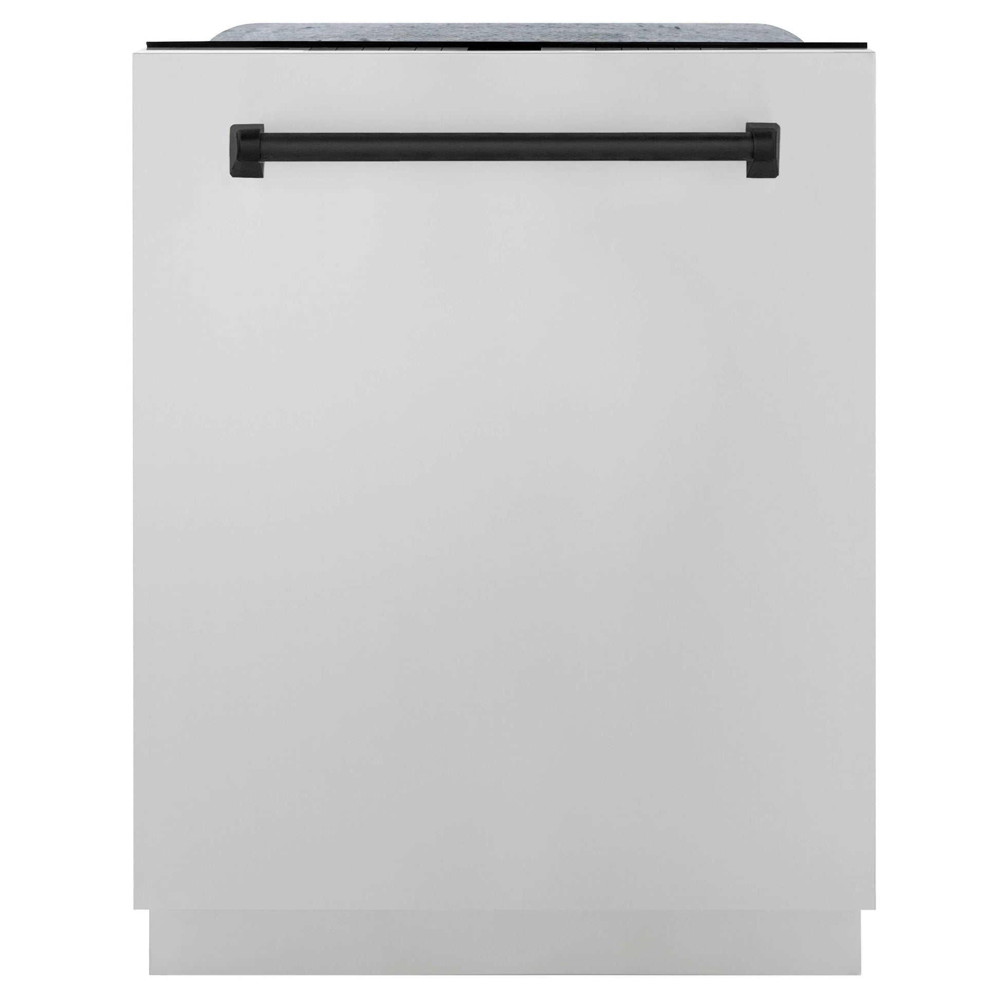 ZLINE 4-Appliance 30" Autograph Edition Kitchen Package with Stainless Steel Dual Fuel Range, Range Hood, Dishwasher, and Refrigeration Including External Water Dispenser with Matte Black Accents