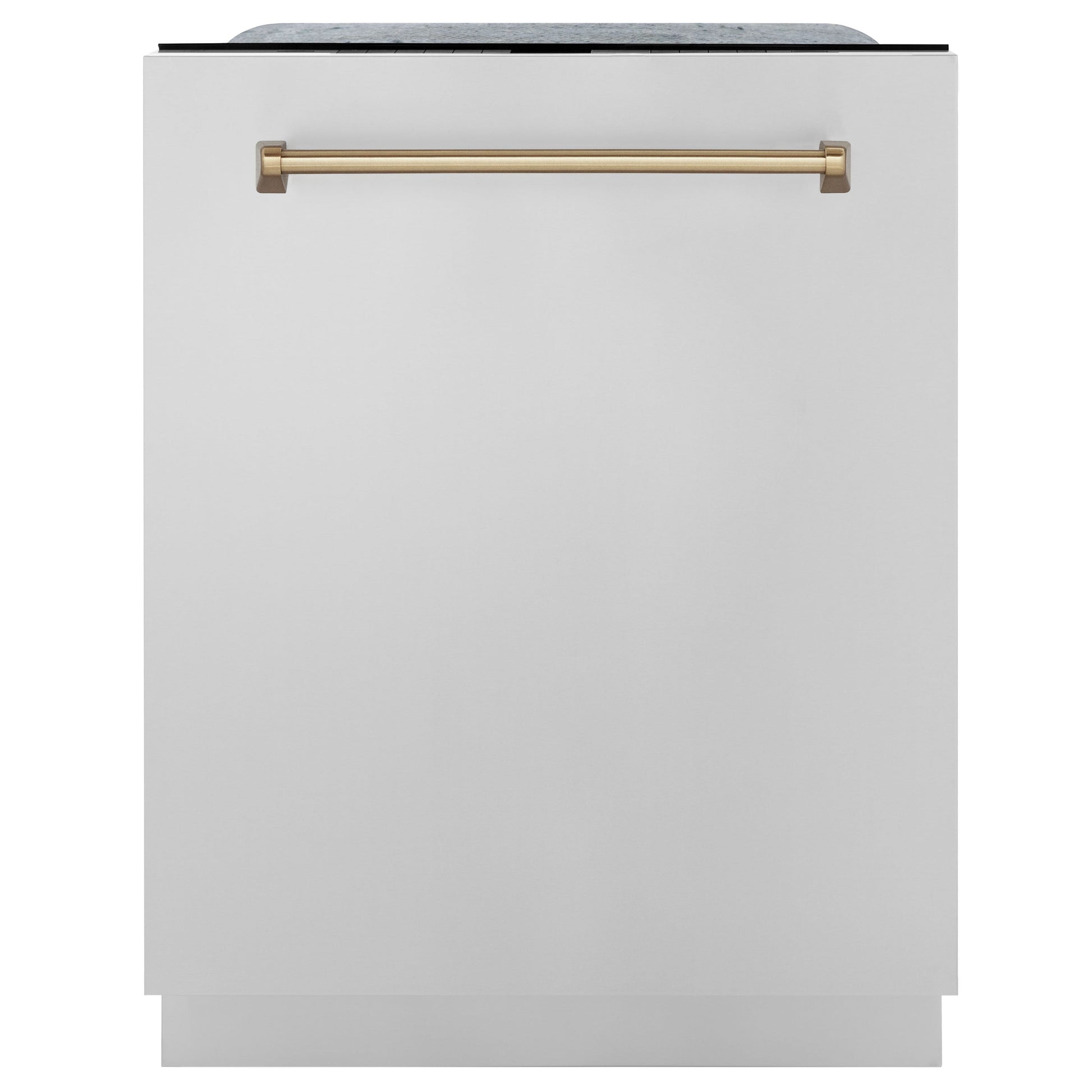 ZLINE Autograph Edition 24" 3rd Rack Top Touch Control Tall Tub Dishwasher - Stainless Steel with Accent Handle