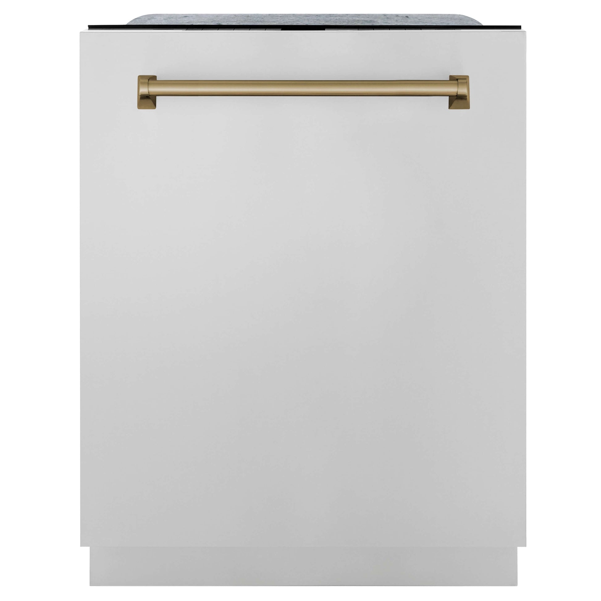 ZLINE 4-Appliance 30" Autograph Edition Kitchen Package with Stainless Steel Dual Fuel Range, Range Hood, Dishwasher, and Refrigeration Including External Water Dispenser with Champagne Bronze Accents