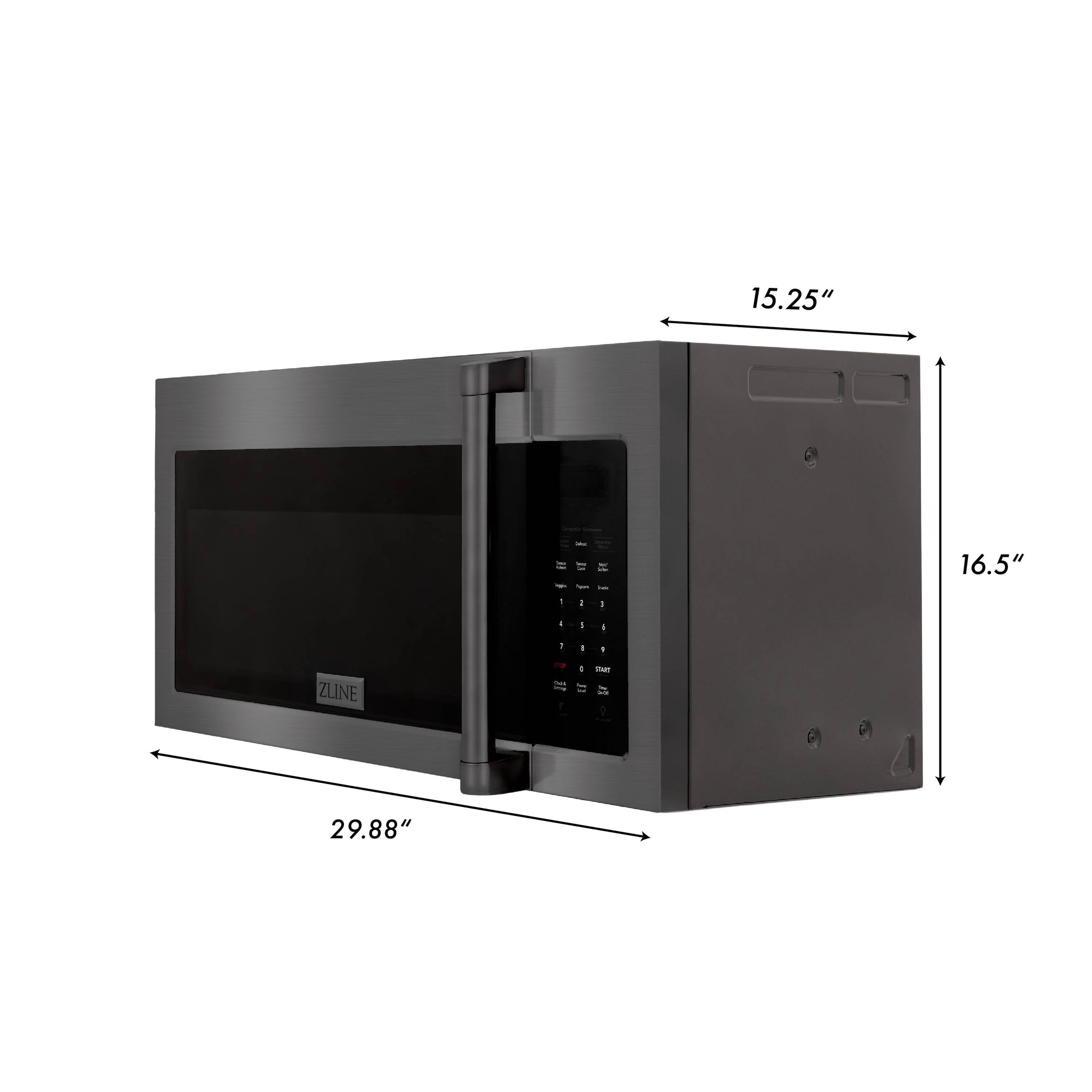 ZLINE 30" Over the Range Convection Microwave Oven with Traditional Handle - Color Options