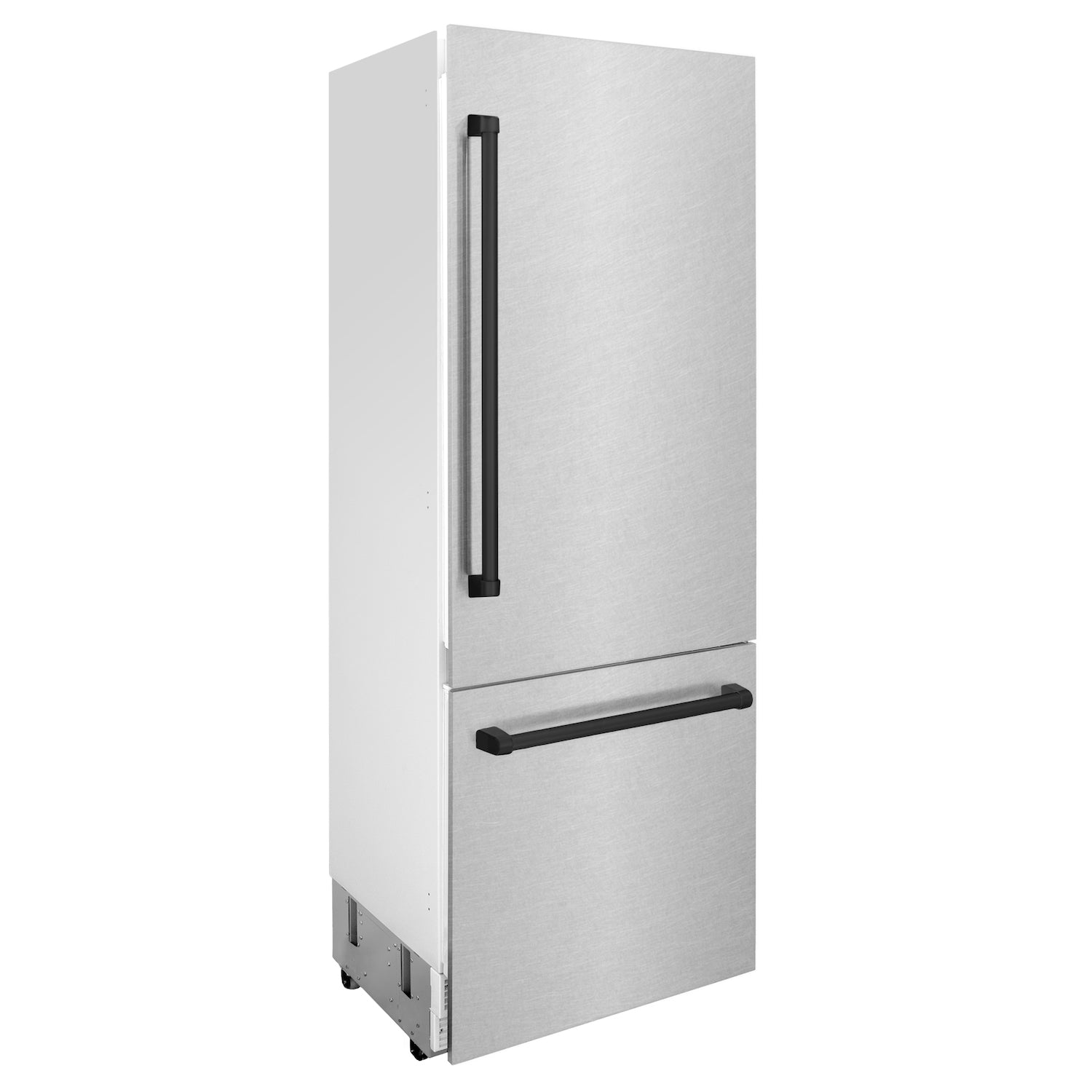 ZLINE 30" Autograph Edition Built-in 2-Door Bottom Freezer Refrigerator - DuraSnow Stainless Steel with Accents, Internal Water and Ice Dispenser